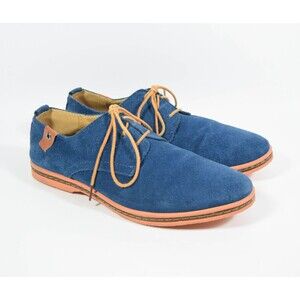 Stylish Blue Suede Men's Derbys